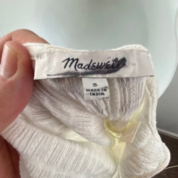 Madewell Women's $98 Textured Cover Up Jumpsuit Lighthouse Size S NE313 - Picture 6 of 7